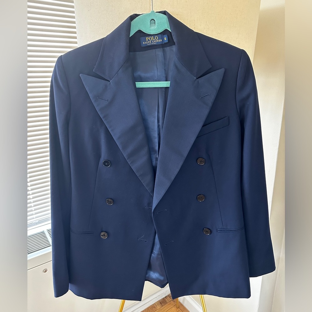 Polo Ralph Lauren size 6 navy blazer made in Italy